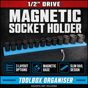 1/2 Magnetic Socket Holders | Drawer Organiser | Toolbox Organiser