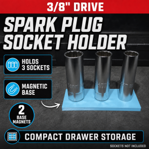 3/8" Spark Plug Socket Holder (Holds 3) | Drawer Organiser