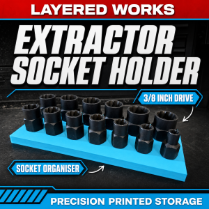 Extractor Socket Holder 3/8" Drive | Socket Organiser