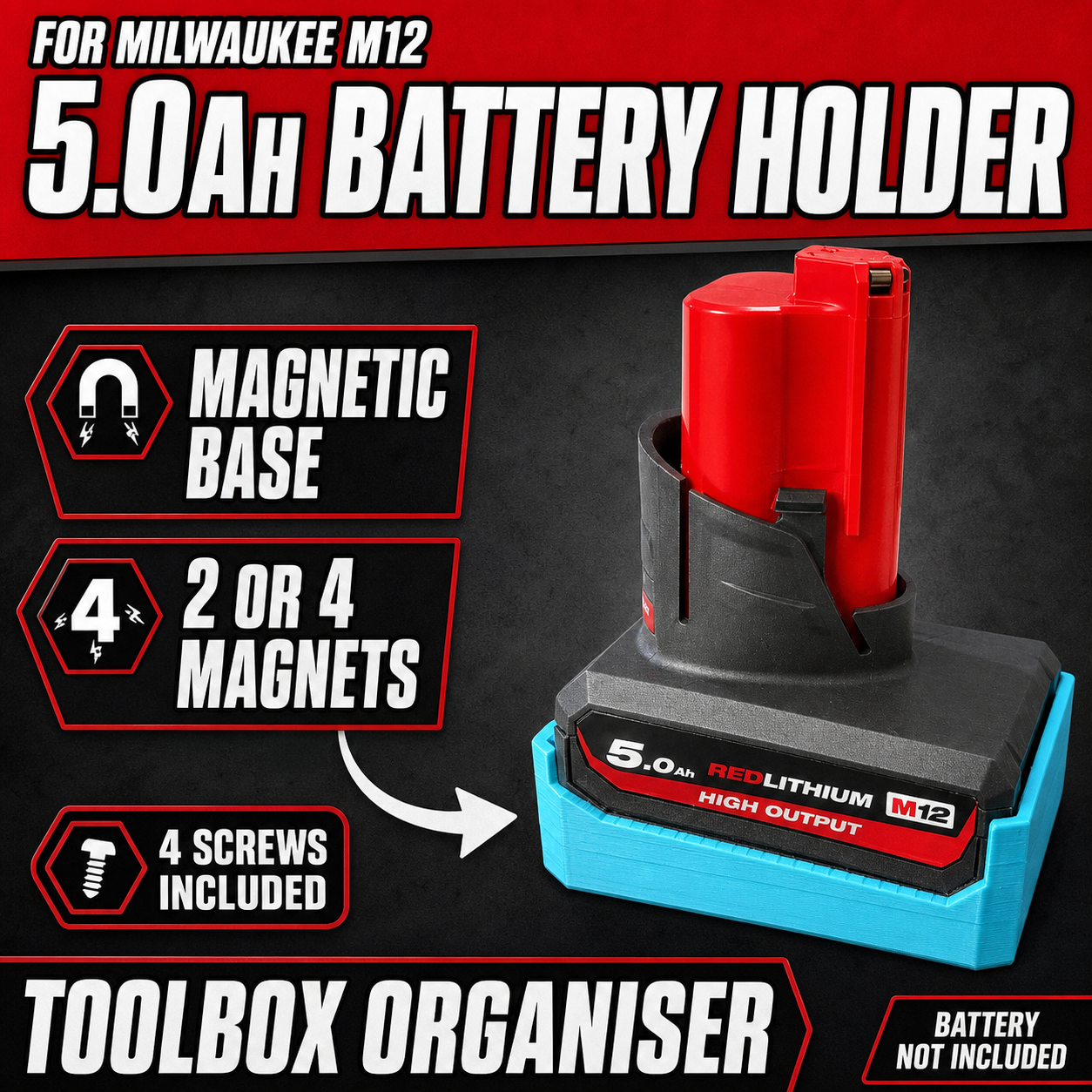 Layered Works M12 5Ah Magnetic Battery Holder Gallery Graphic v1