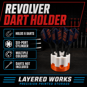 Dart Holder Revolver Style Stand (Holds 6 Darts) - Multiple Colours