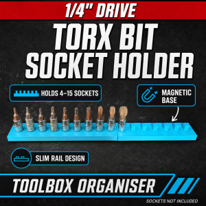 1/4" Torx Bit Socket Holder | Magnetic Socket Organiser
