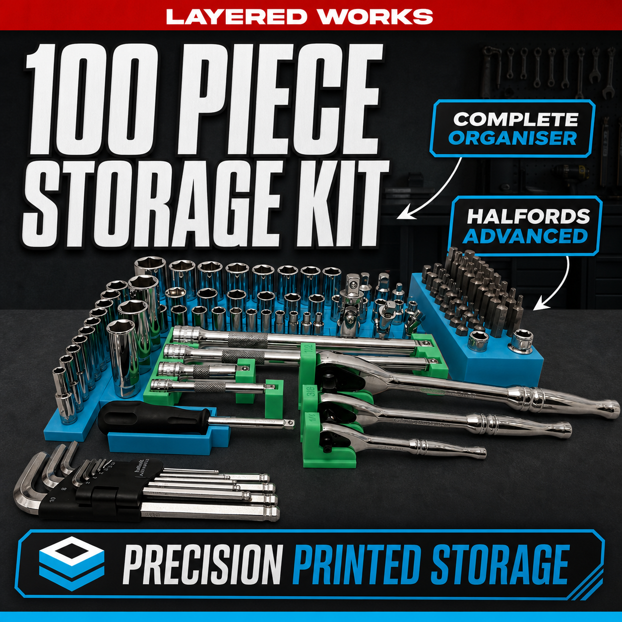 47 Halfords Advanced 100 Piece Storage Kit