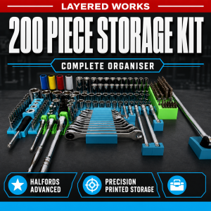 Halfords Advanced 200 Piece Storage Kit | Toolbox Organiser