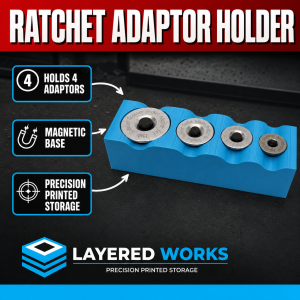 Halfords Advanced Magnetic Ratchet Spanner Adaptor Organiser | Holds 4