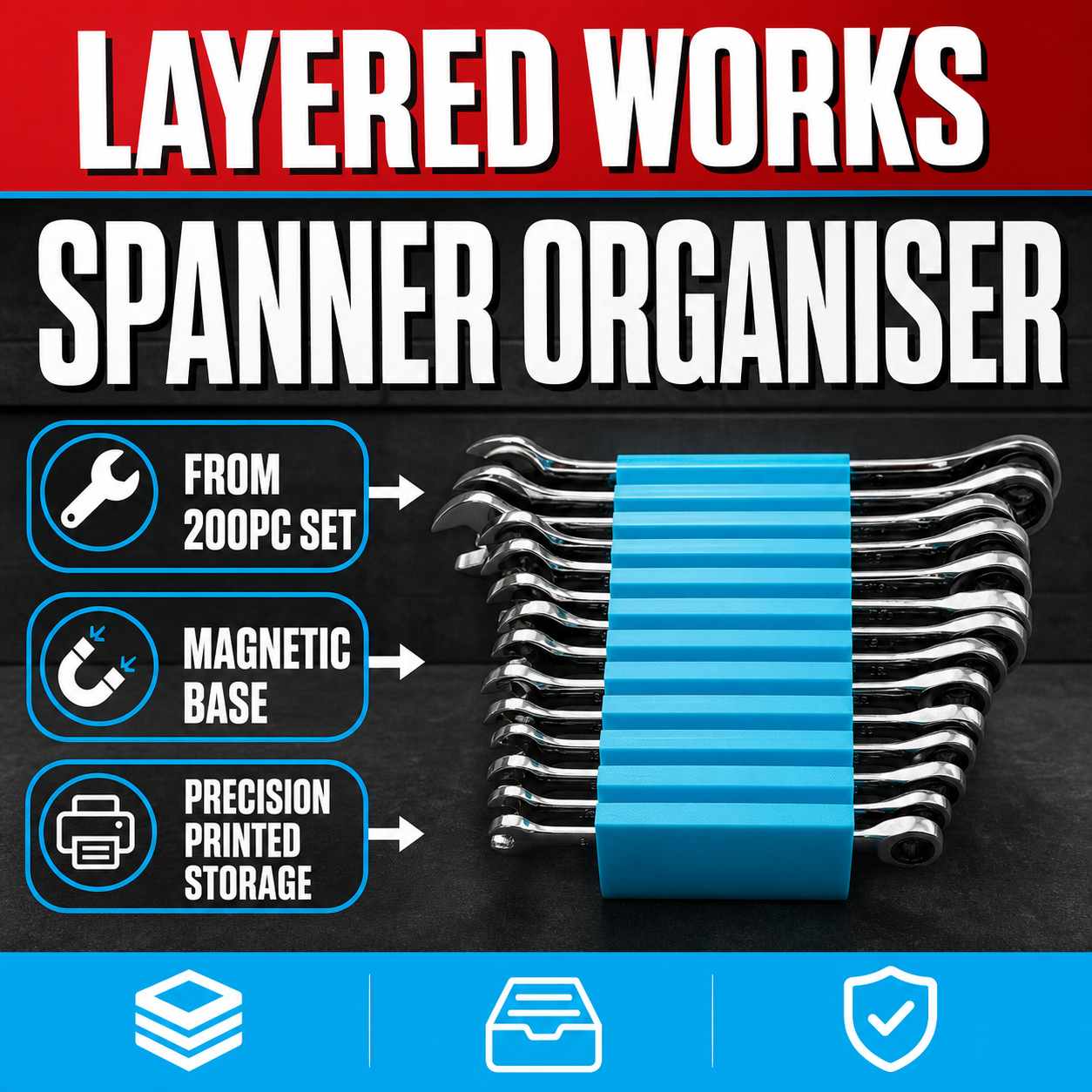 Halfords Advanced Spanner Organiser From 200pcs Socket Set | Drawer Organiser 1 Halfords Advanced Spanner Organiser From 200pcs Socket Set | Drawer Organiser