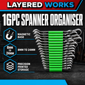 Halfords Advanced Magnetic 16pcs Spanner Organiser | Drawer Organiser