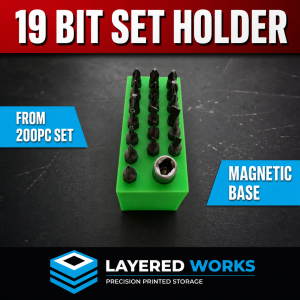 Halfords Advanced x19 Bit Set Holder (from 200pc Set) | Magnetic