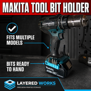 Makita tool Bit Holder | Fits Multiple Models | Multiple Colours | Bit Organiser