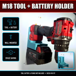Milwaukee M18 Tool Body & Battery Holder | Wall Organiser