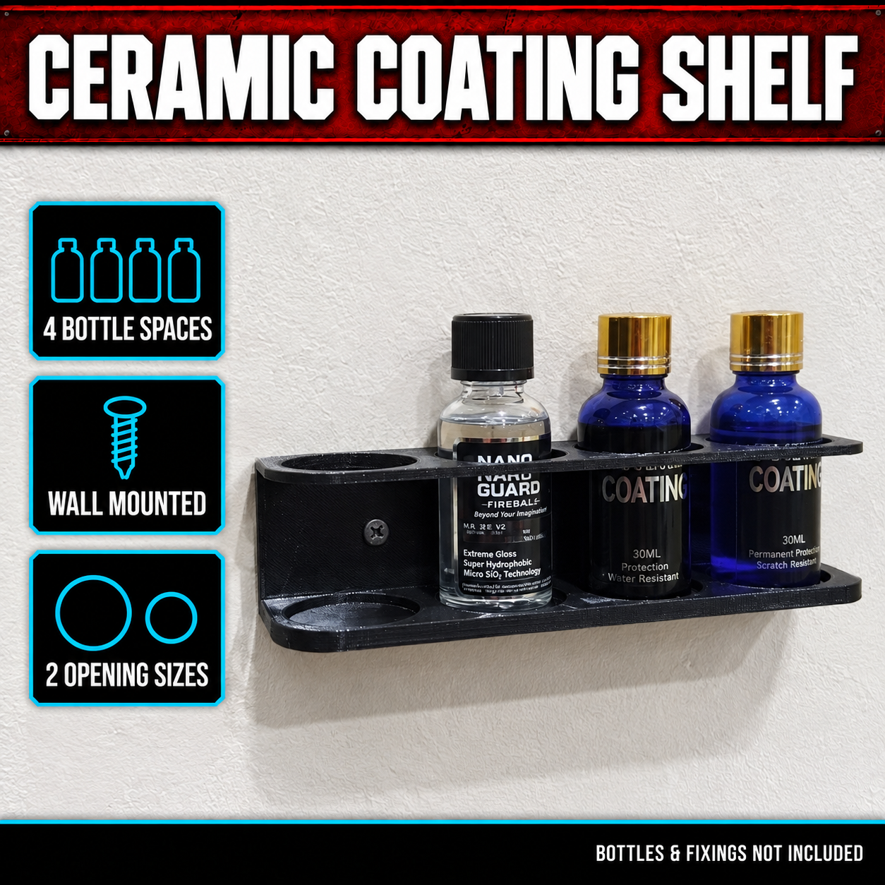 4-Bottle Ceramic Coating Shelf 1 4-Bottle Ceramic Coating Shelf