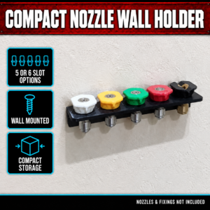 Compact Pressure Washer Nozzle Wall Holder