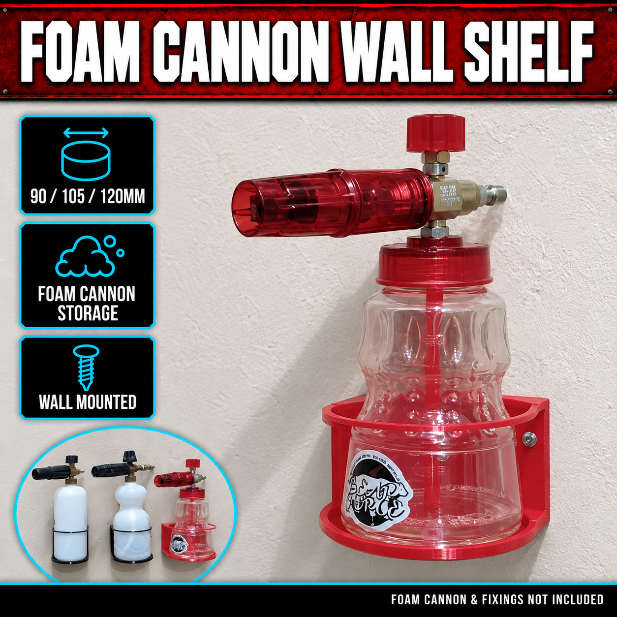 Foam Cannon Wall Shelf 1 Foam Cannon Wall Shelf
