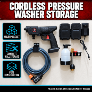 Cordless Pressure Washer Wall Storage Set