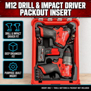 Milwaukee M12 Drill & Impact Driver PACKOUT Insert