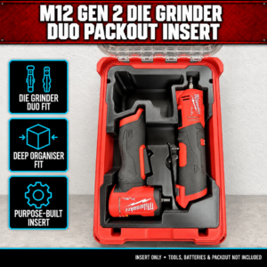 Milwaukee M12 Gen 2 Die Grinder Duo PACKOUT Insert