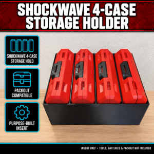 Milwaukee SHOCKWAVE 4-Case Storage Holder