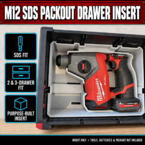 Milwaukee M12 SDS PACKOUT Drawer Insert