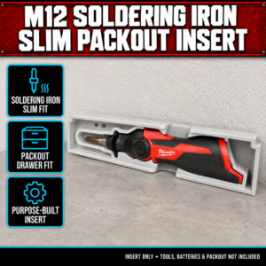 Milwaukee M12 Soldering Iron Slim PACKOUT Insert
