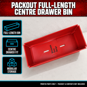 Milwaukee PACKOUT Full-Length Centre Drawer Bin