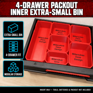 Milwaukee 4-Drawer PACKOUT Inner Extra-Small Bin
