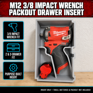 Milwaukee M12 3/8 Impact Wrench PACKOUT Drawer Insert