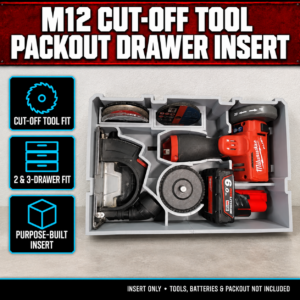 Milwaukee M12 Cut-Off Tool PACKOUT Drawer Insert