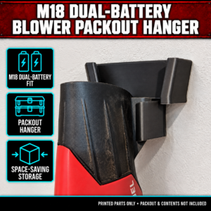 Milwaukee M18 Dual-Battery Blower PACKOUT Hanger