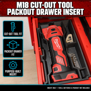 Milwaukee M18 Cut-Out Tool PACKOUT Drawer Insert