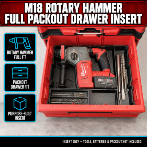 Milwaukee M18 Rotary Hammer Full PACKOUT Drawer Insert