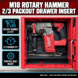 Milwaukee M18 Rotary Hammer 2/3 PACKOUT Drawer Insert