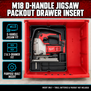 Milwaukee M18 D-Handle Jigsaw PACKOUT Drawer Insert
