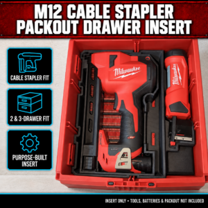 Milwaukee M12 Cable Stapler PACKOUT Drawer Insert