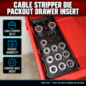 Milwaukee Cable Stripper Die PACKOUT Drawer Insert
