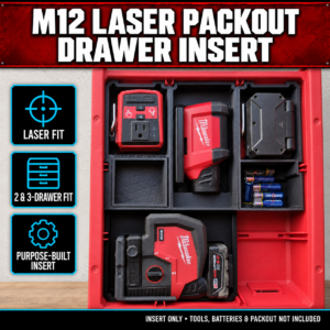 Milwaukee M12 Laser PACKOUT Drawer Insert
