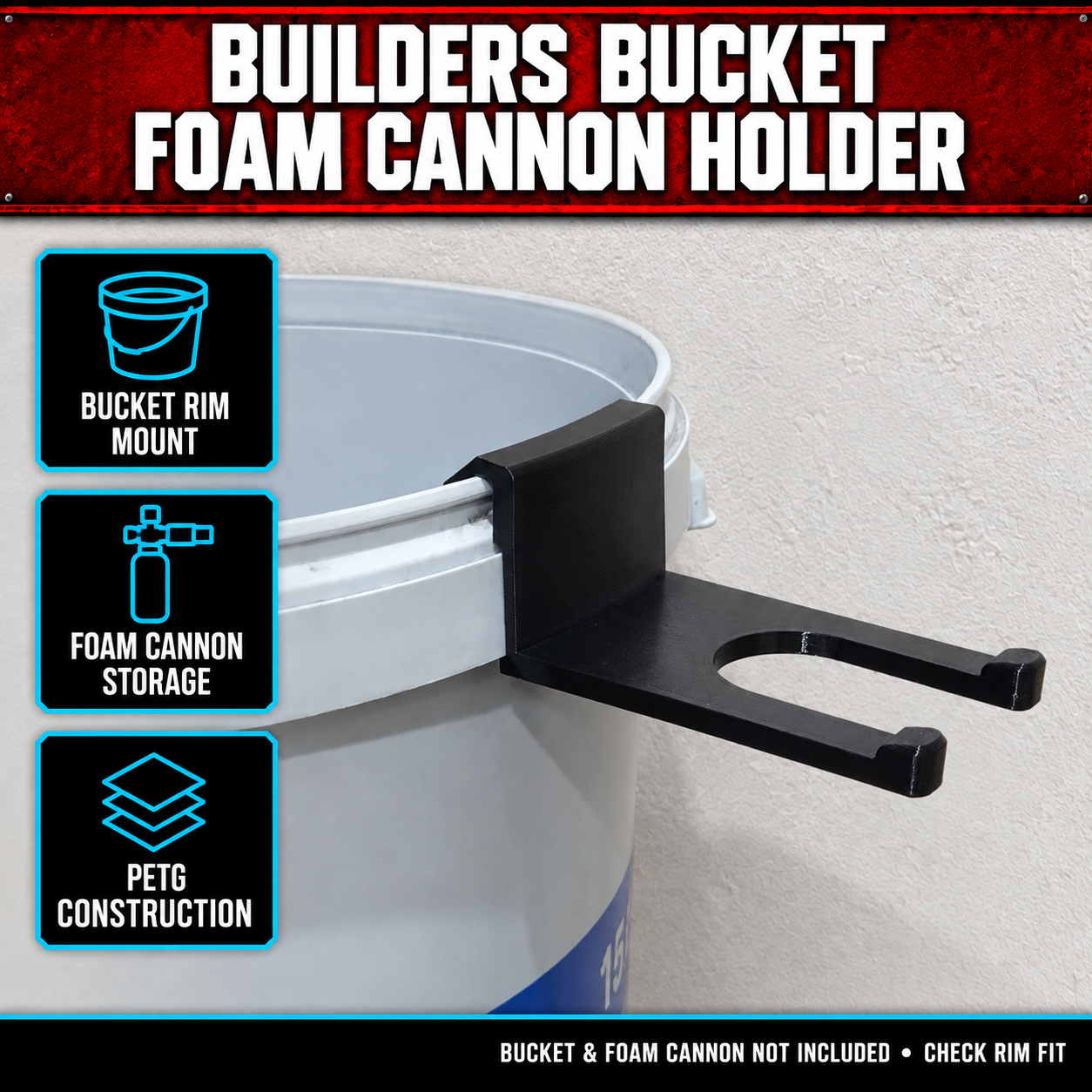Foam Cannon Bucket Holder 1 Foam Cannon Bucket Holder