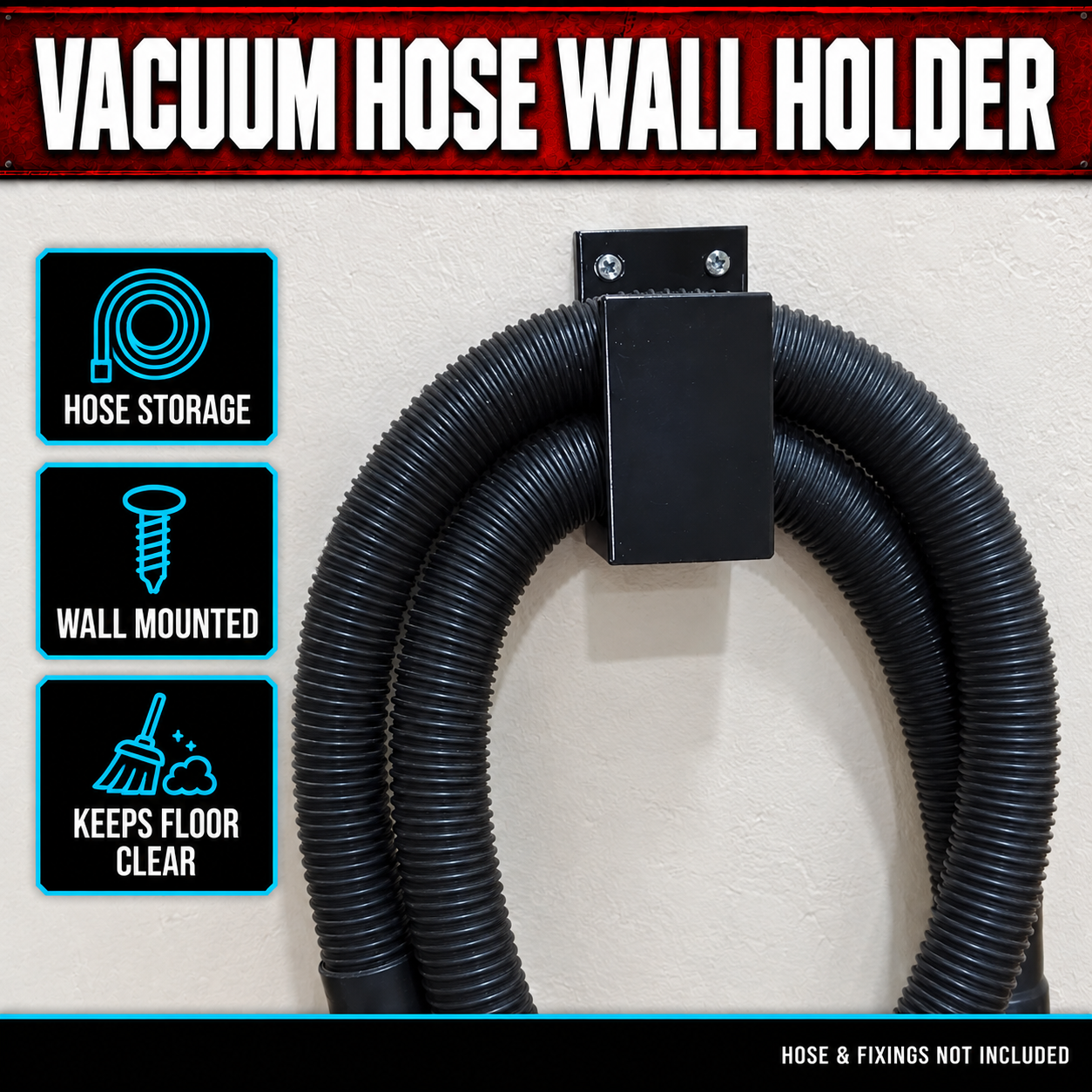 Vacuum Hose Wall Holder 1 Vacuum Hose Wall Holder