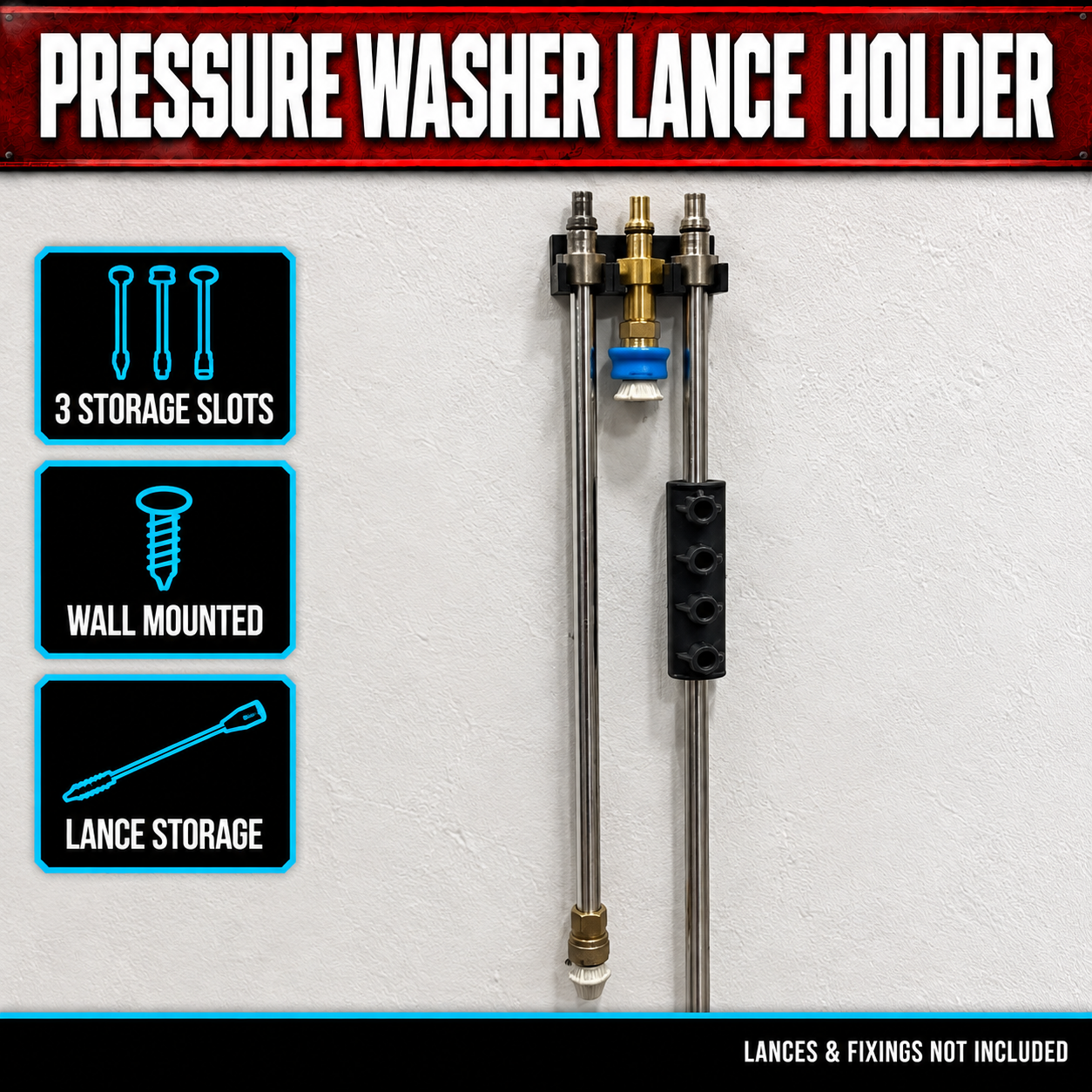 Pressure Washer Lance Wall Holder 1 Pressure Washer Lance Wall Holder