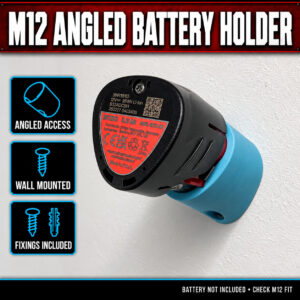 Milwaukee M12 Angled Battery Wall Holder – product features and example use