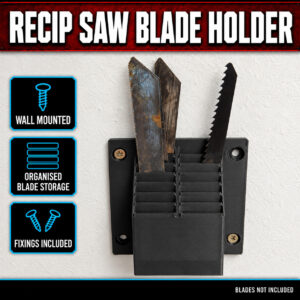 Reciprocating Saw Blade Wall Holder – product features and example use