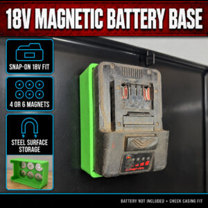 Snap-on 18V Magnetic Battery Base – product features and example use