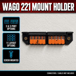 Wago 221 Connector Screw-Mount Holder – product features and example use