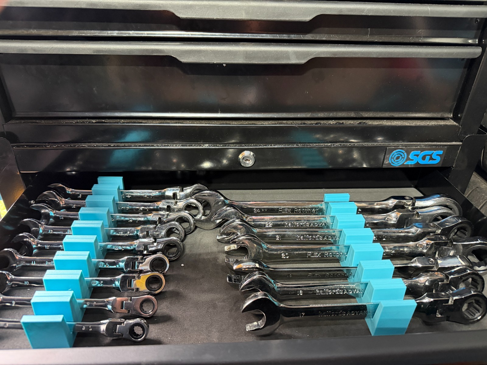 Modular Magnetic Spanner Organiser | Drawer Organiser 1 Modular Magnetic Spanner Organiser | Drawer Organiser