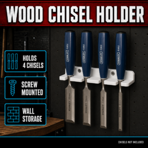 Wood Chisel Holder | Holds 4 Chisels | Wall Mountable | Multiple Colours