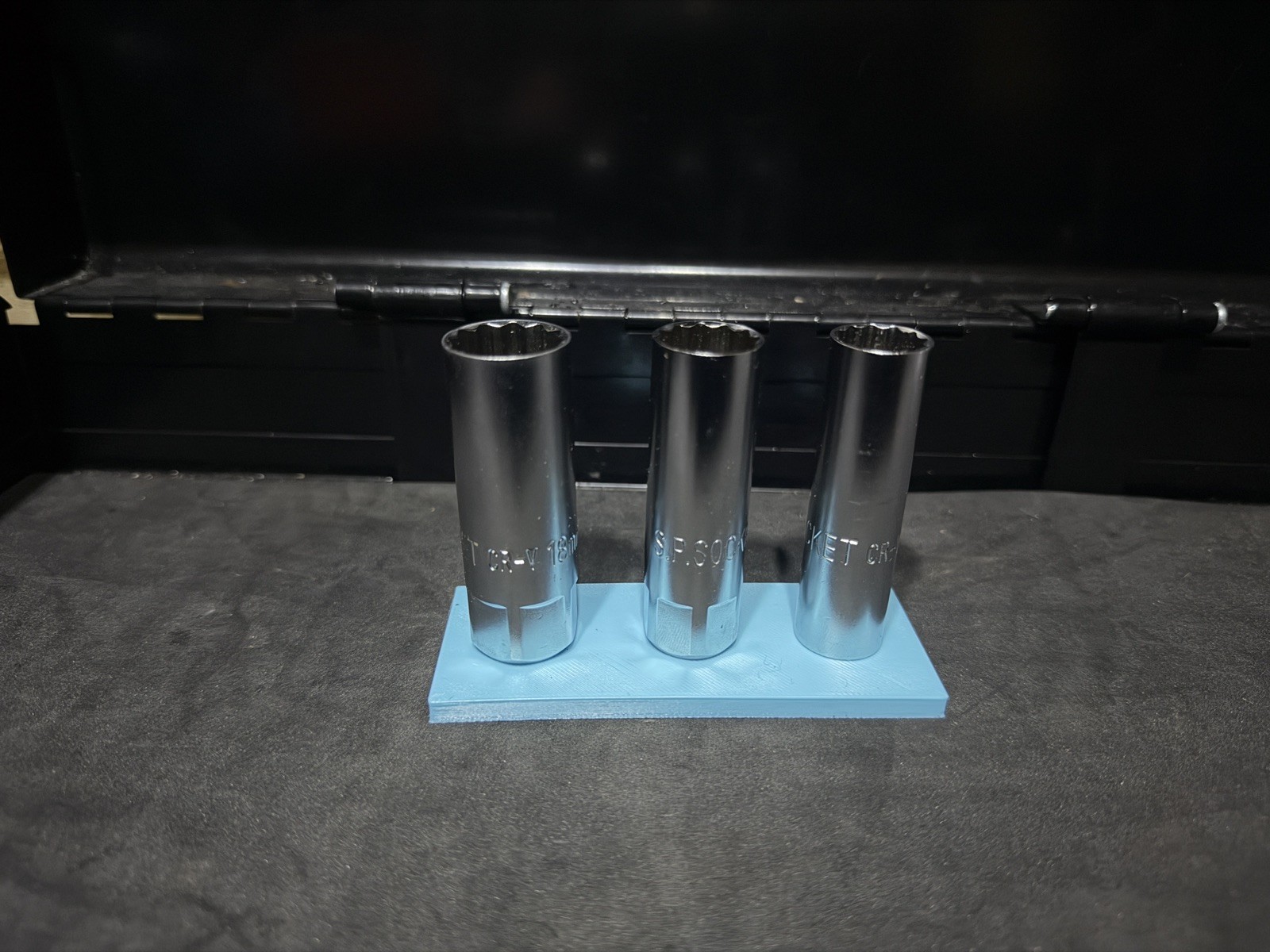 3/8" Spark Plug Socket Holder (Holds 3) | Drawer Organiser 1 3/8" Spark Plug Socket Holder (Holds 3) | Drawer Organiser