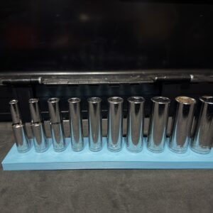Halfords Advanced 1/4" Deep Socket Holder (Holds 10) | Magnetic Socket Organiser