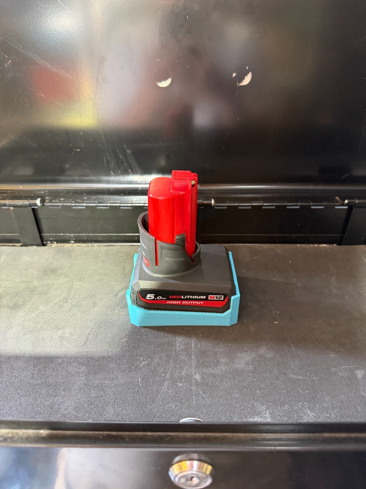 Milwaukee M12 50ah Magnetic Battery Holder Plastic Toolbox Organiser 267680247793