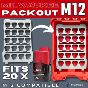 M12 Packout Insert - Milwaukee Packout Insert
