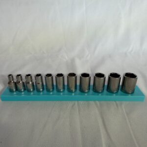Our Products 23 Halfords Advanced 1/4" Shallow Socket Holder (Holds 11) | Magnetic Organiser