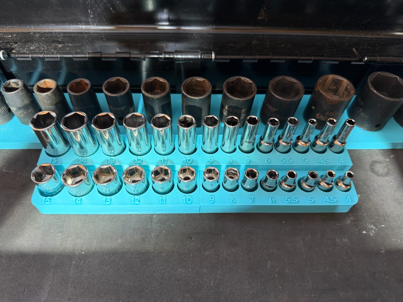 1/4 Deep & Shallow Socket Tray | Drawer Organiser | Toolbox Organiser 4 1/4 Deep & Shallow Socket Tray | Drawer Organiser | Toolbox Organiser - Image 4